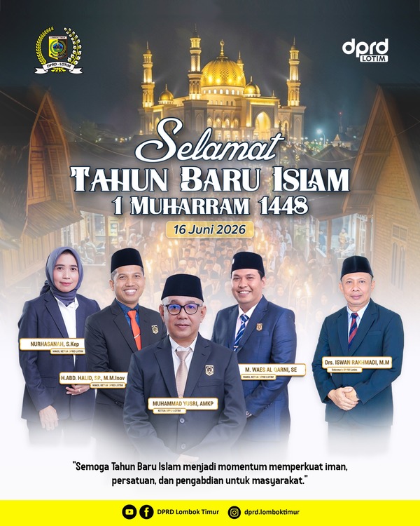 UCAPAN TAHUN BARU ISLAM DPRD KABUPATEN LOMBOK TIMUR - NTB